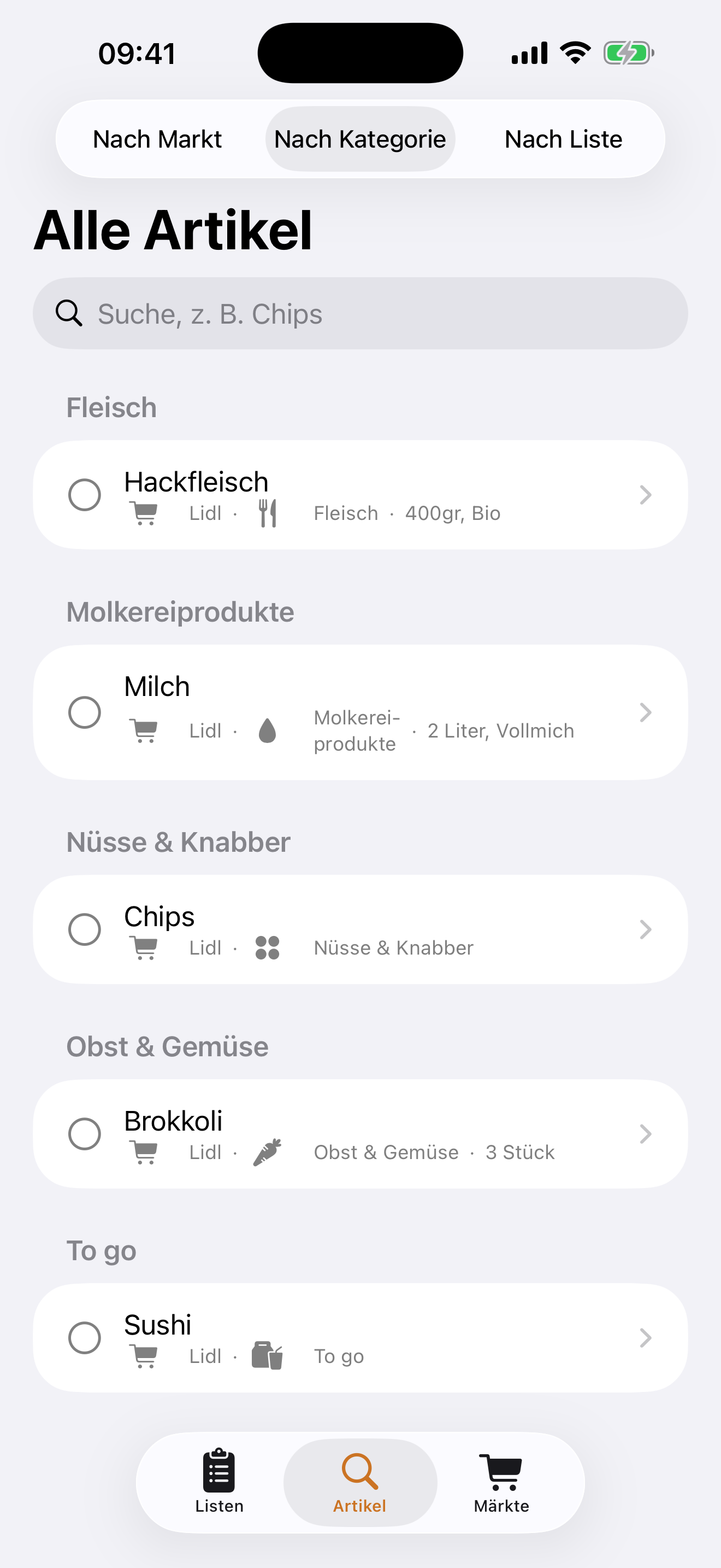 Markt-Editor mit Drag & Drop